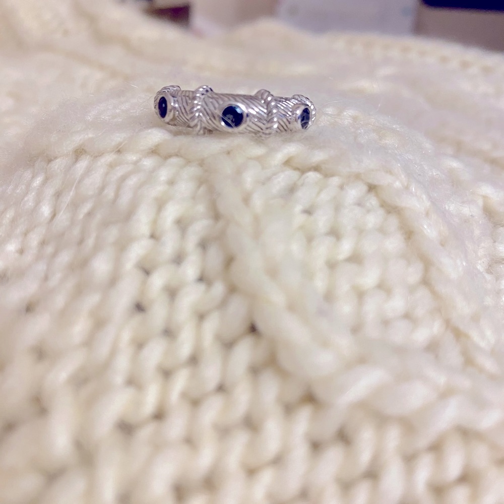 Judith Ripka Sterling Collection Sapphire Ring